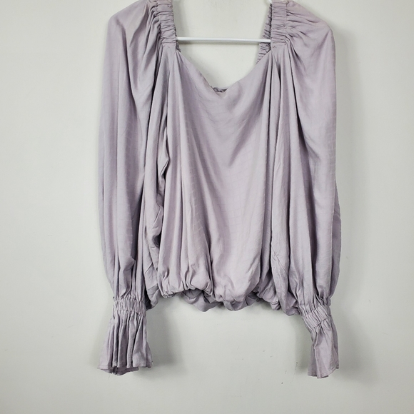 easel Tops Easel Los Angeles Peasant Blouse Womens Size S Lavender